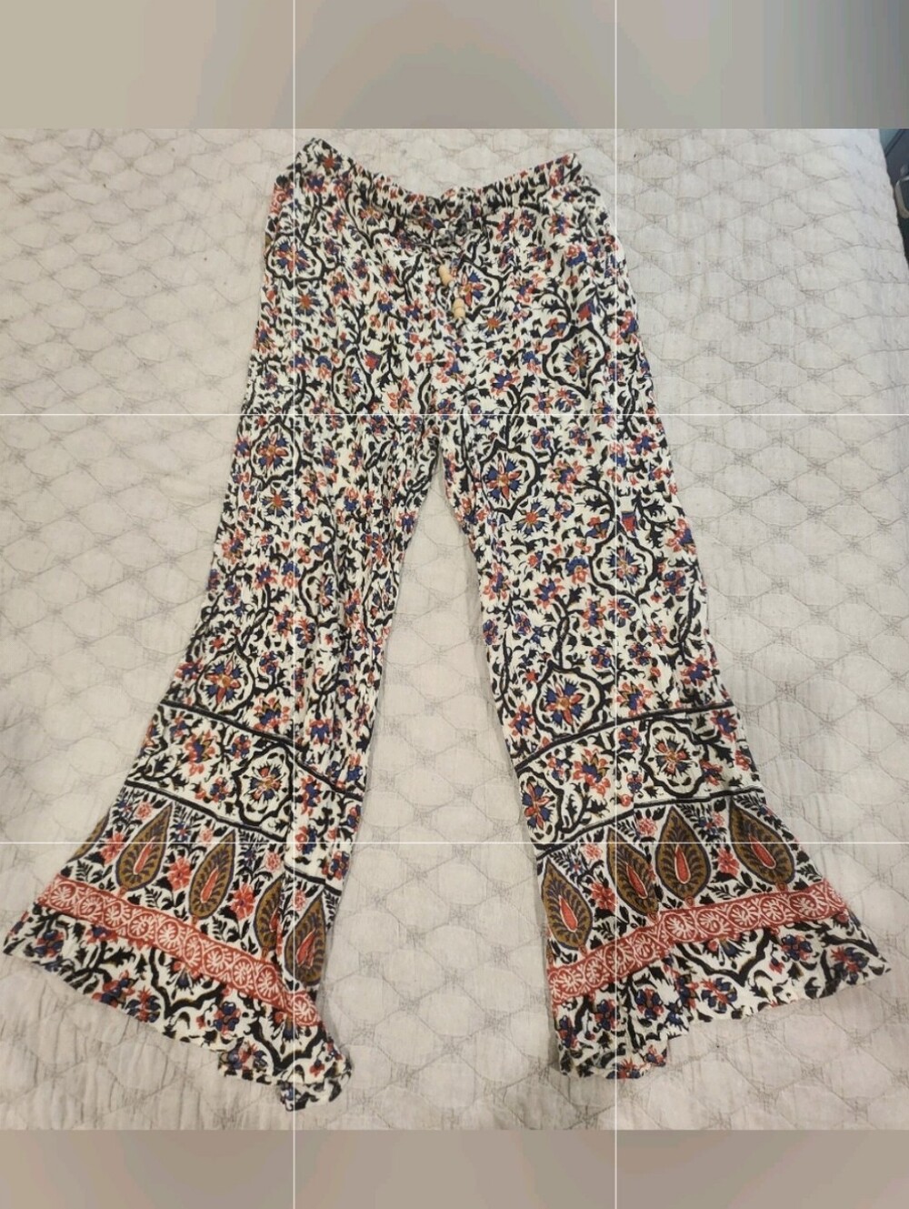 🌟 Cynthia Rowley Mediterranean Paisley Wide Leg Pants S NWOT